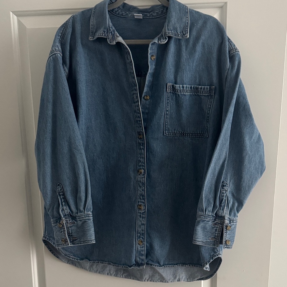 Denim button down